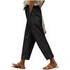 Women Elastic High Waist Pant Casual Fit Wide Leg Long Pants Trousers With Pockets
