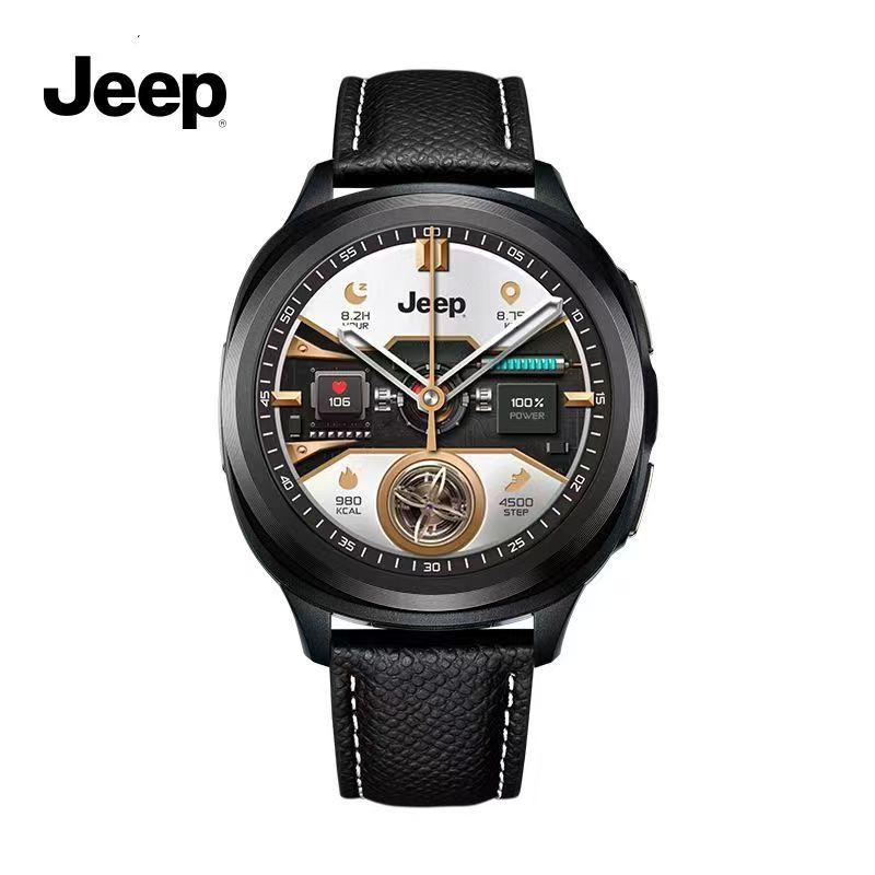 Jeep Smartwatch for Both Men and Women, Full-network Compatibility, AI Voice Q&A Translation, Recording, Heart Rate and Blood Ox