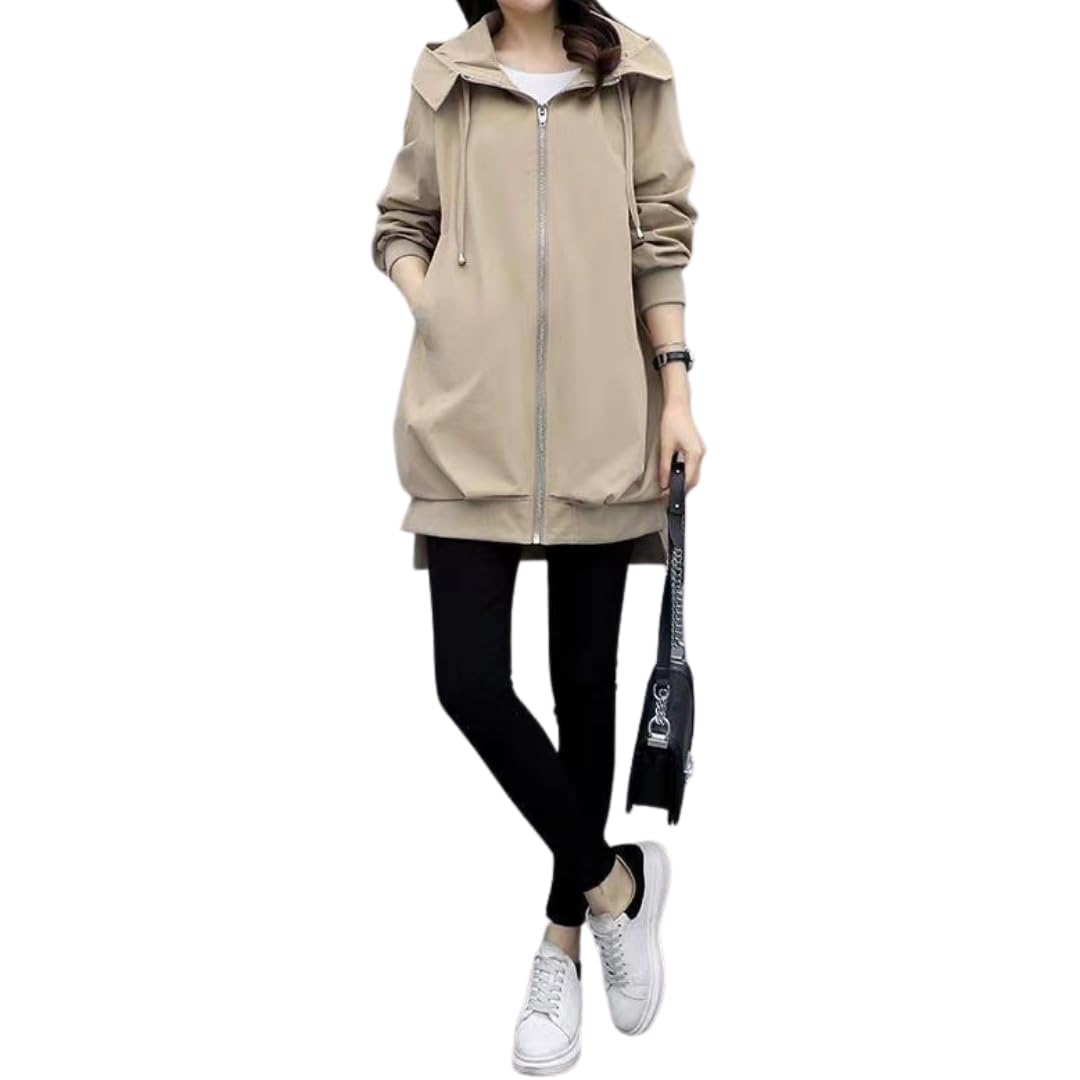 

Long Winter [VIVEL] Women s Windbreaker, Outerwear, Thin, Lightweight, Hooded, Jacket, Blouson, Parka, Windbreaker, Mountaineering, Sports, Outdoor,