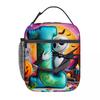 Christmas Horror Night Oxford Cloth Children's Lunch Bag Boy Girl Alphabet Cartoon Portable Insulation Handbag