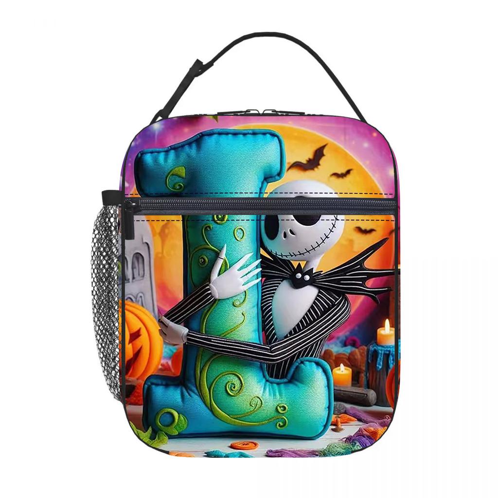 Christmas Horror Night Oxford Cloth Children's Lunch Bag Boy Girl Alphabet Cartoon Portable Insulation Handbag
