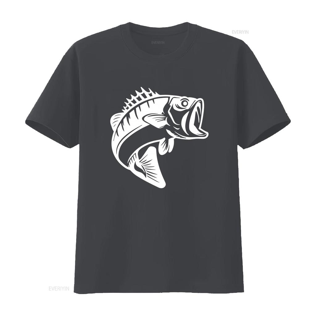 Cool Sea Bass Fishing T Shirt for Men Outdoor Adventure Vintage Washed Graphic Casual Unisex Stretched Breathable Fashion