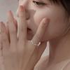 Exquisite 925 Silver-Plated Love Ring: Niche Design for Women, Light Luxury, Sweet Joint & Tail Style