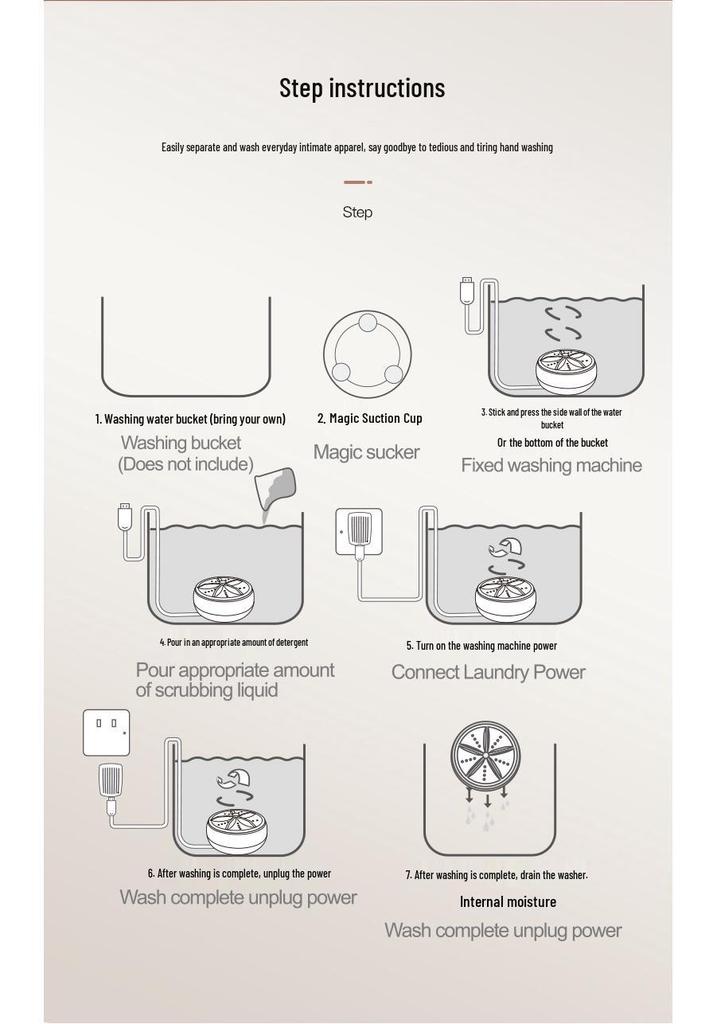 Portable Mini Washing Machine for Dorms - Ideal for Underwear