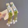 Épingle à cheveux Muguet à pampille perlée avec dentelle et strass