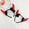 Decorations Devil Horns Headband Costume Glitter Headband Trendy Halloween Hair Band  Children