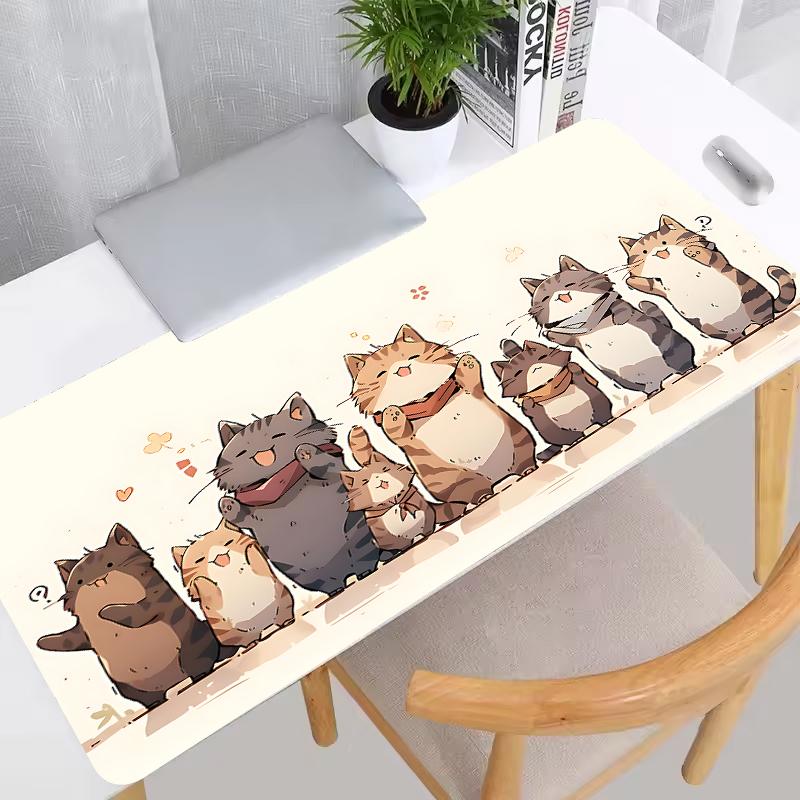 Cat Mousepads Desk Rug Cute Mousepad XXL Large Mouse Mat Kawaii Desk Pad Table Carpet Original Mouse Pad High Quality 900X400