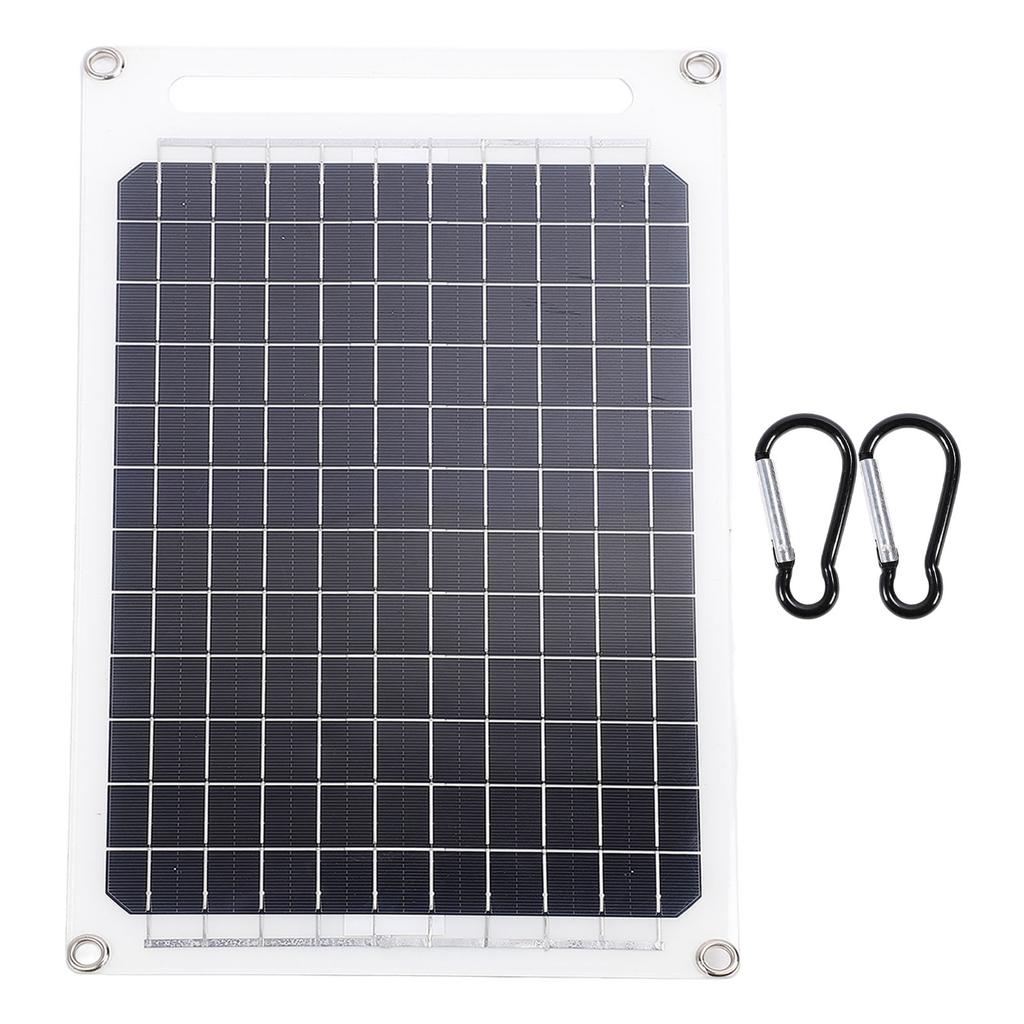 10W Bærbart Solcellepanel 5V Monokrystallinsk Silisium IP65 Vanntett Type C Solcelleladerpanel