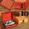 15.5*12.5*6cm1pc Retro Jewelry Gift Wedding Wooden Crafts Collection Box with Buckle,Cards&Treasure Handmade Storage Chest.