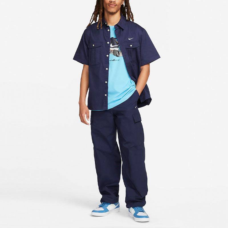 New Nike T Shirts Men's Baltic Sea Blue FJ1138-416