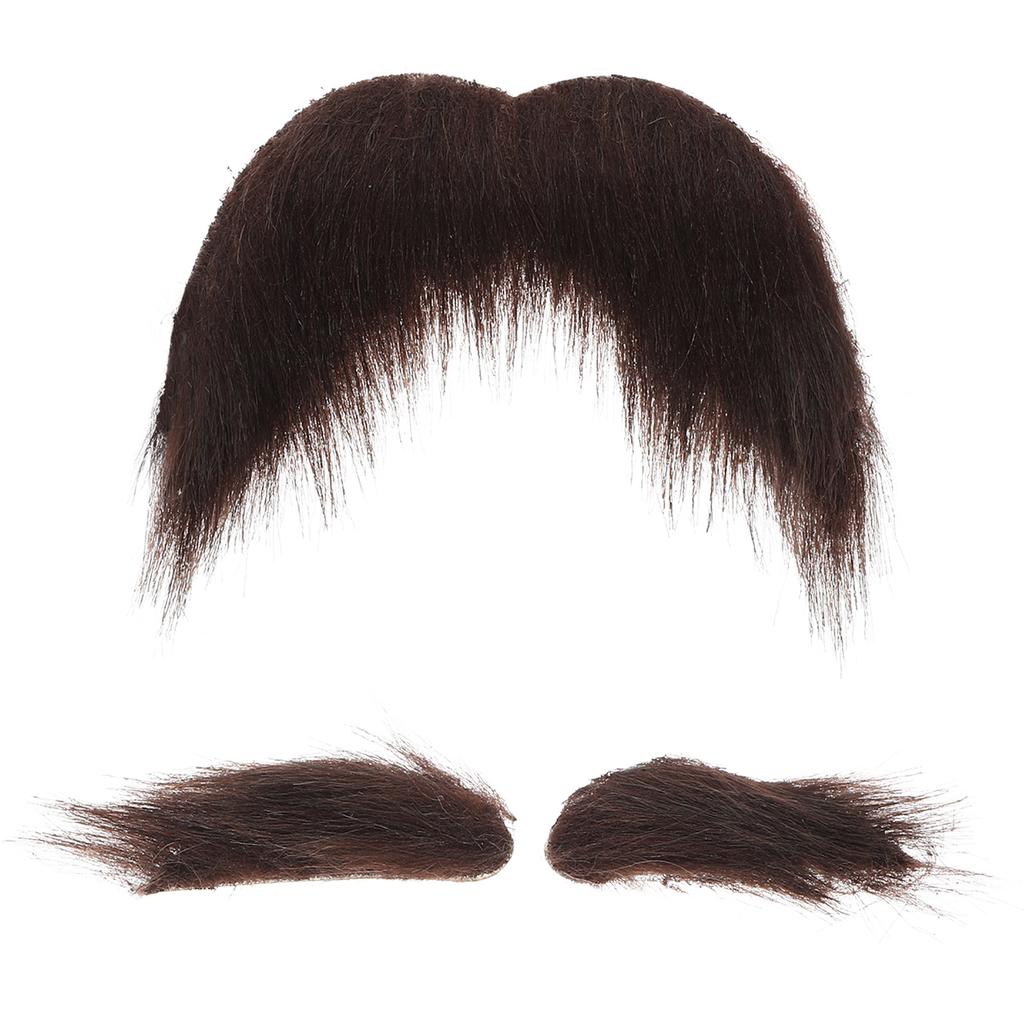 Black Fake Mustache Eyebrows Set Self Adhesive Men Costume Accessory Stick On Beard Prop Hair Cosplay Costumes Accessories Old