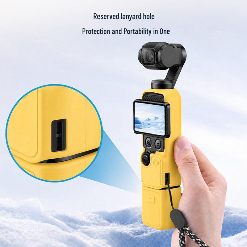 DJI Pocket 4/3 Silicone Protective Case with Screen & Drop-proof Desktop Base