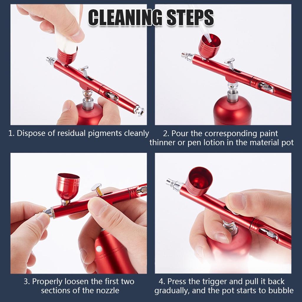 Air Compressor Mini Spray Gun Set Spray Pump Gen Pen Air Compressor Kit Portable Air Brush USB Rechargeable