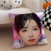 Elegant Korean Beautiful Singer KKarina Cushion Cover Throw Pillow Cover Hidden Button Durable Polyester Chair Cushion
