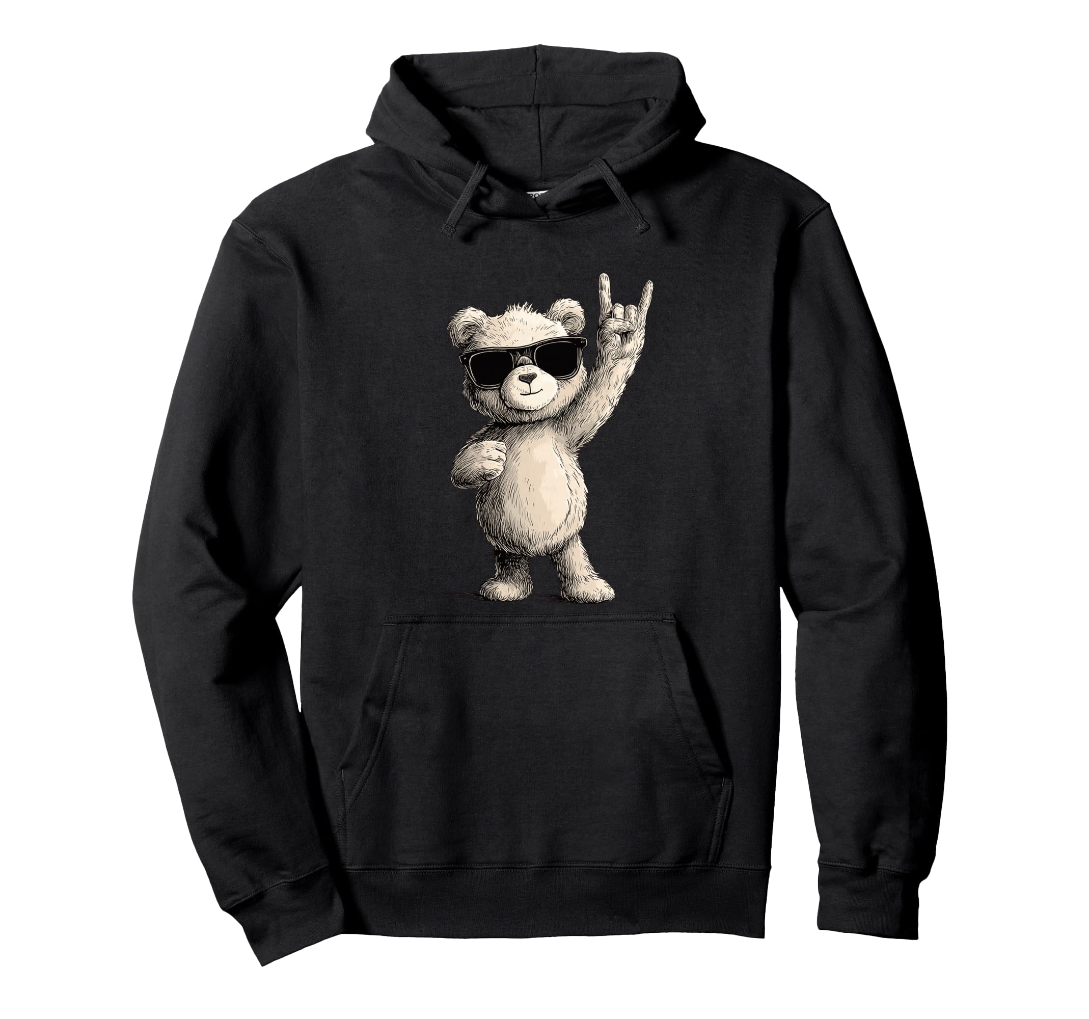 

Cool Teddy Bear Lock-On Sunglasses Hoodie