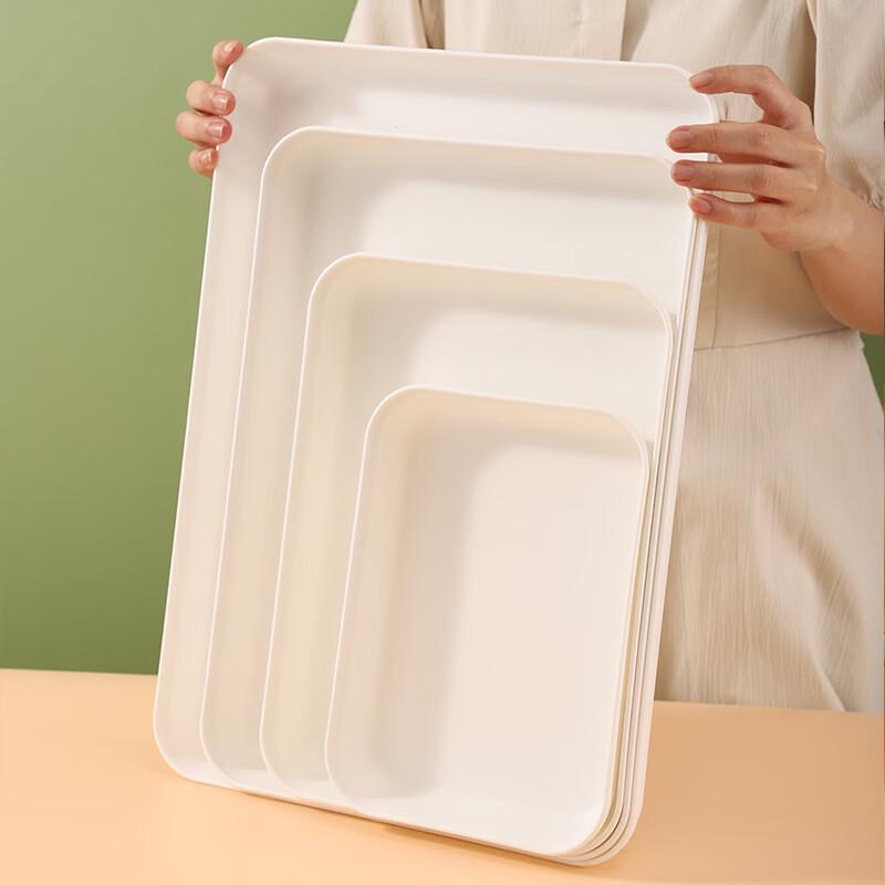 Japanese Style Rectangular Plastic Serving Tray
