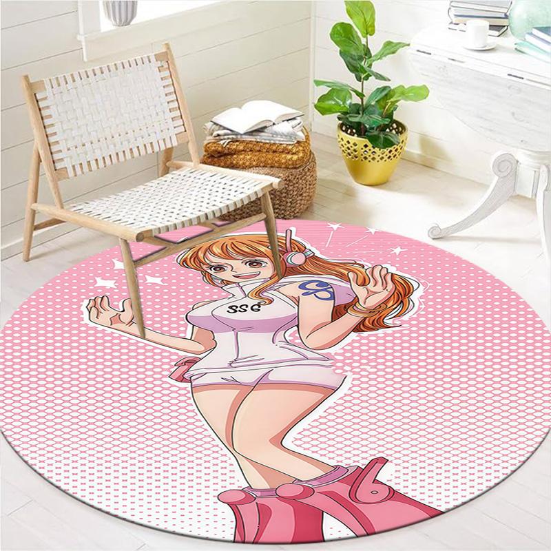 Nami Round Area Rug Carpet Rug For Living Room Bedroom Sofa Playroom Decor Nonslip Floor Mat