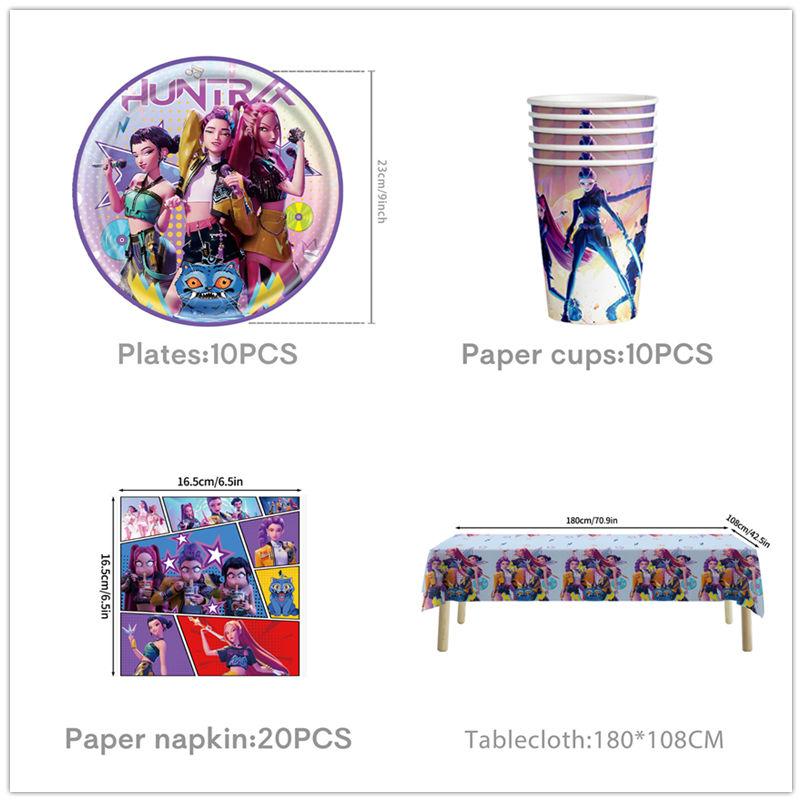 12 Stück/Set Dämonenjäger Süßigkeiten Papiertüte Kraftpapier Handtasche Kpop Party Papier Geschenktüte Kinder Geburtstagsfeier Geschenke Verpackungsbeutel