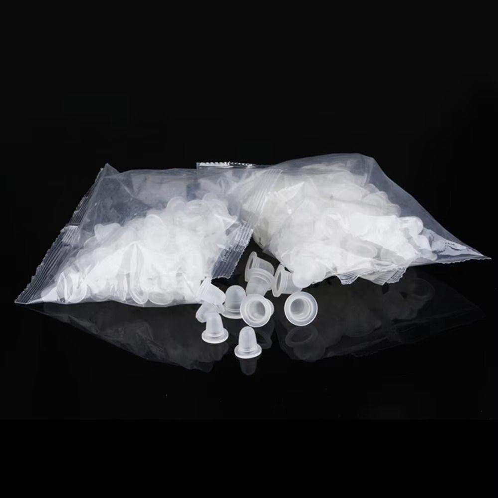100PCS Disposable Tattoo Ink Cups Silicone Eyelash Extension Glue Tray Tool  Tattoo Accessories