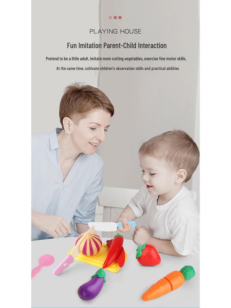 Cross-Border Kids' Pretend Play Fruit & Veggie Cutting Toy for Early Education