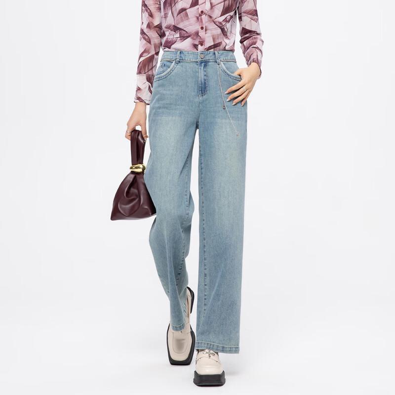 Mengshuya Women's High-Waist Straight Leg Jeans