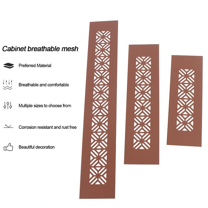 Aluminum Alloy Vents Cover Rectangle 50 Wide Air Vent Decor Louver Breathable Mesh Ventilator Grille Cover