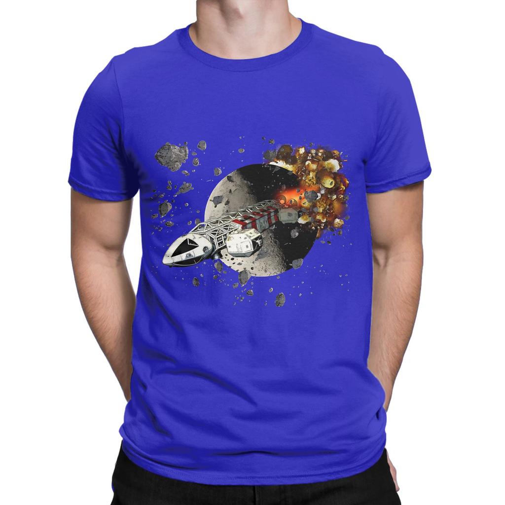 SPACE 1999 Fleeing the Explosion Funny 100 Cotton TShirt Space 1999 Tops Tees For Unisex