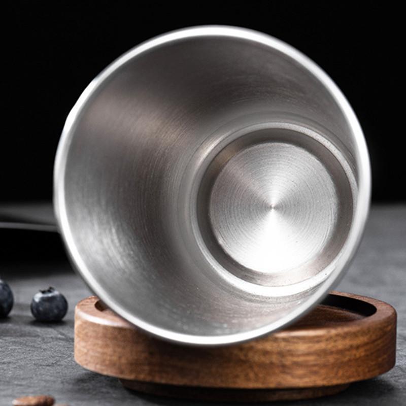 304 Edelstahl Kaffeebecher Wiederverwendbare Bierkrüge Tee Milch Wasser Tassen Geschirr für Camping Barware