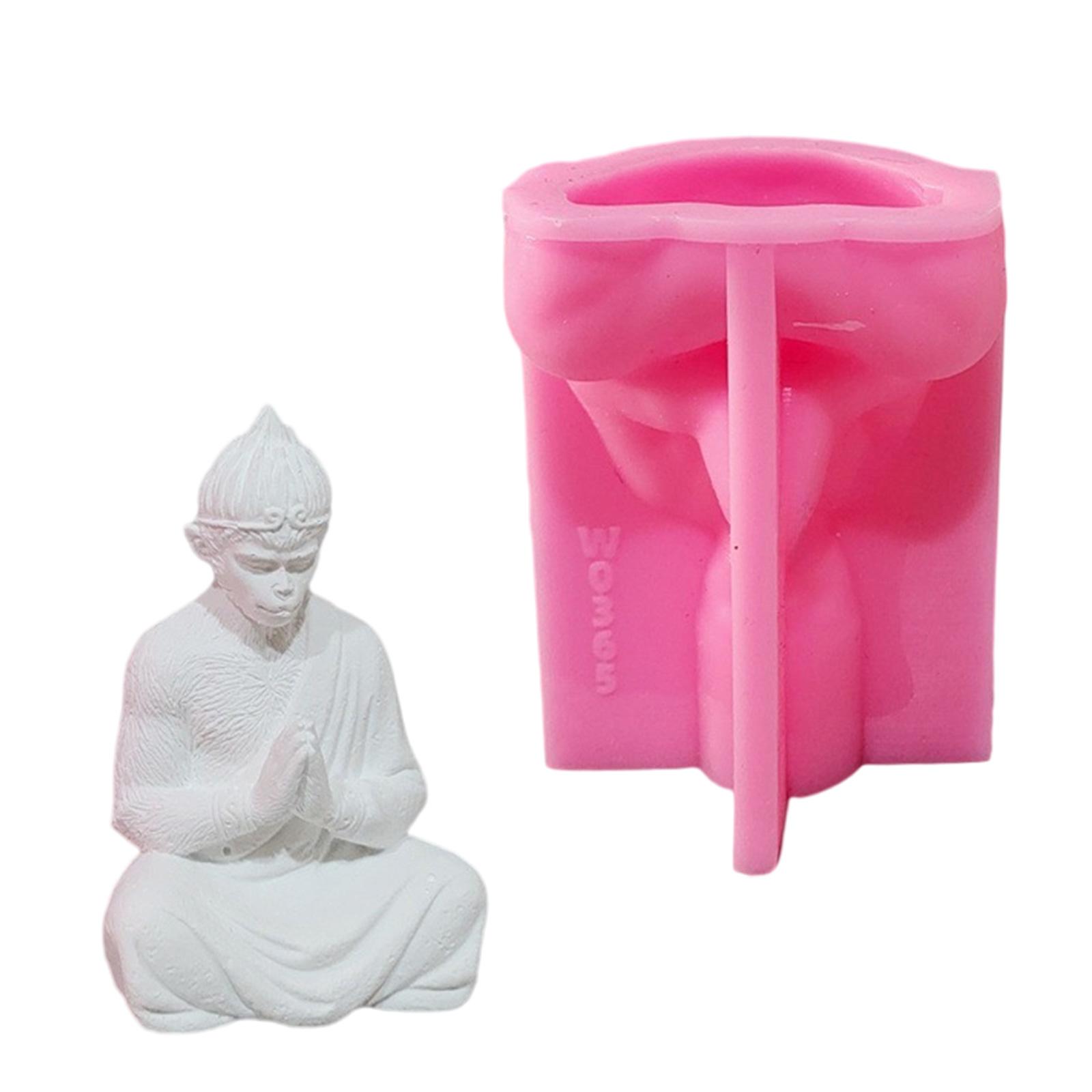 

Silicone Mold Flexible and Reusable Monkey Shape Hand-Making Ornament Moulds Suitable for Monkey Decor and Candle Making T2