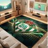 Real Betis Fußball Druck Kristall Samt Teppich, Bequemer Wasserabsorbierender Rutschfester Indoor Boden Teppich