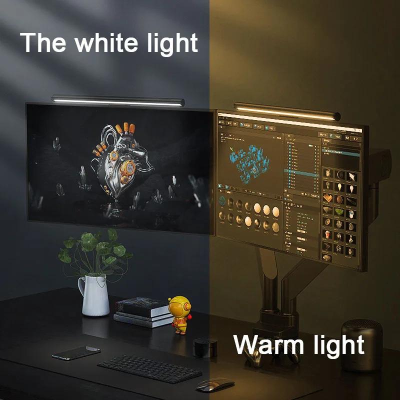 HOMEFISH LED Monitor Light Bar Eye-Care Stepless Dimming Desk Lamp for Work Gaming Screen Lighting Table Lamp