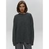 Women'S O-Neck Oversized Sweater Autumn Winter Thick Warm Loose Simple Solid Color Knitted Pullover Casual Jumper Top