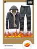 2024 Men's Lambswool Thickened Hoodie and Sweatpants Set for Autumn/Winter