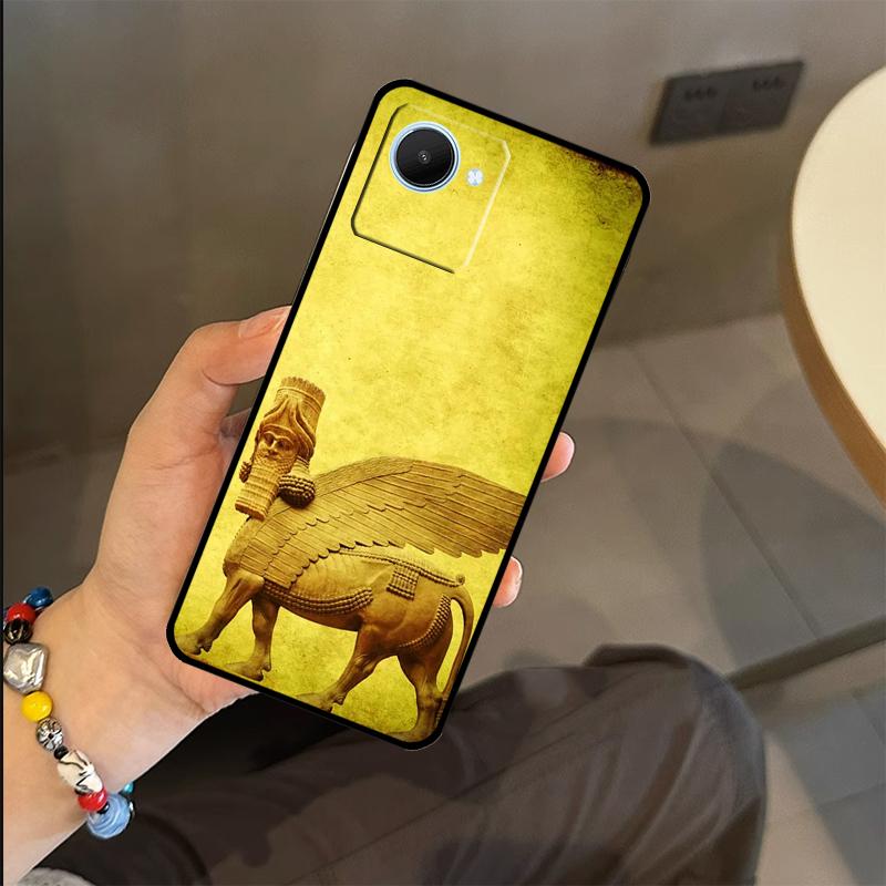 Assyrian Statue lamassu Art Case For Realme C71 C75 C55 C51 C53 C25 C63 C61 C65 C67 GT6 GT7 Pro 11 12 13 14 15 Pro Plus
