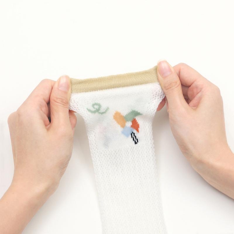 3Pairs/set Mesh Socks For Babies Casual Children's Cotton Loose Over Knee High Socks Non-slip Summer Cartoon Print Sock