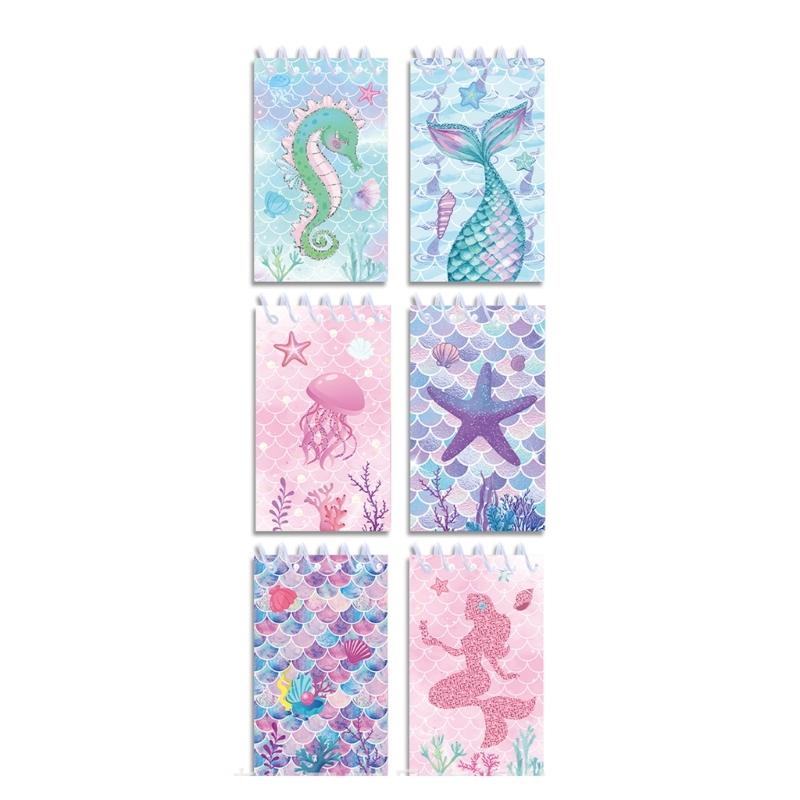 8 Pcs Spirals Notepads Pocket Notebooks Cartoon Notebooks Small Notebooks School Reward Gift Birthday Party Supplies