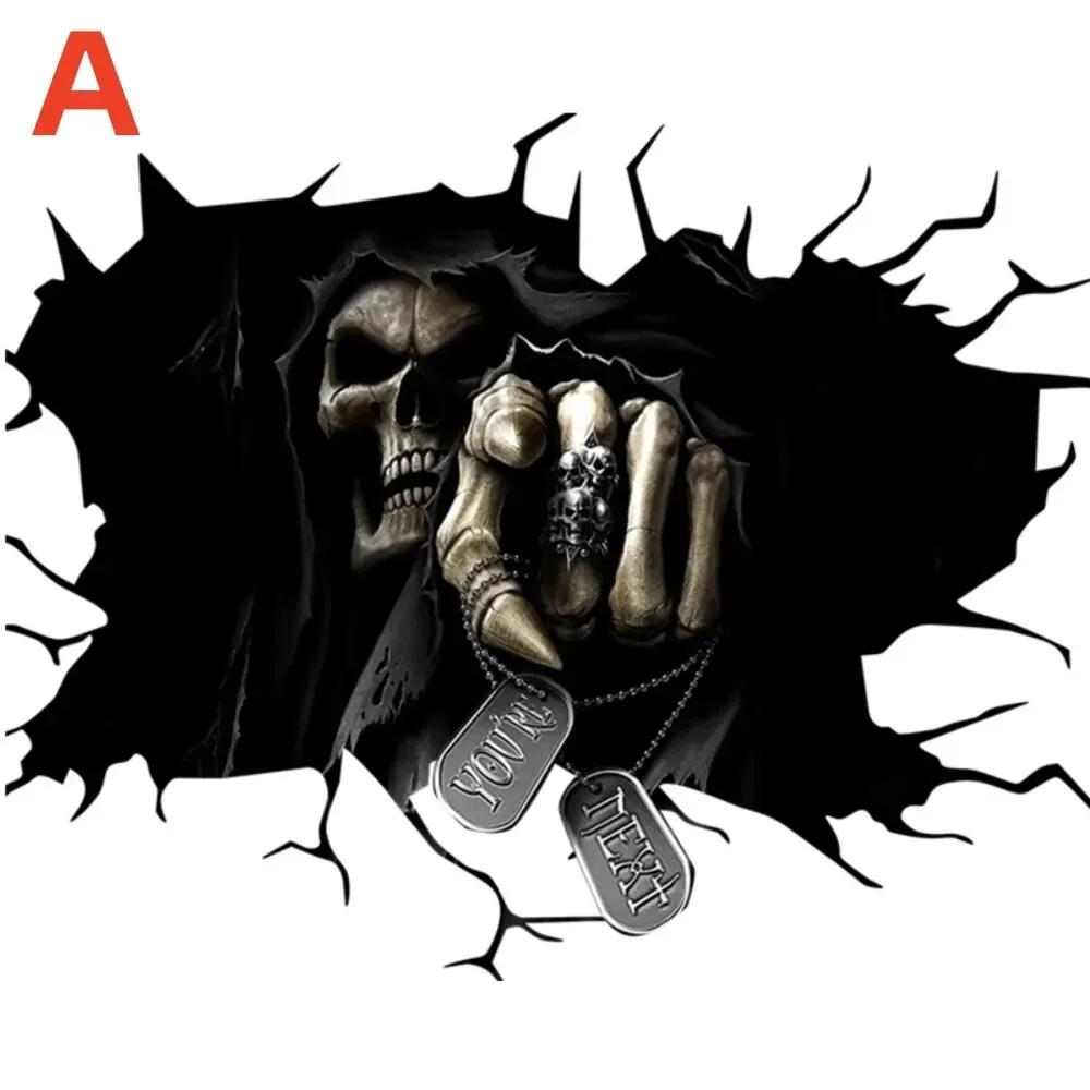 3D Funny Car Stickers – Durable Vinyl Decals for Car, Bike, Window, Perfect for Halloween, Pranks, Home & Party Decor