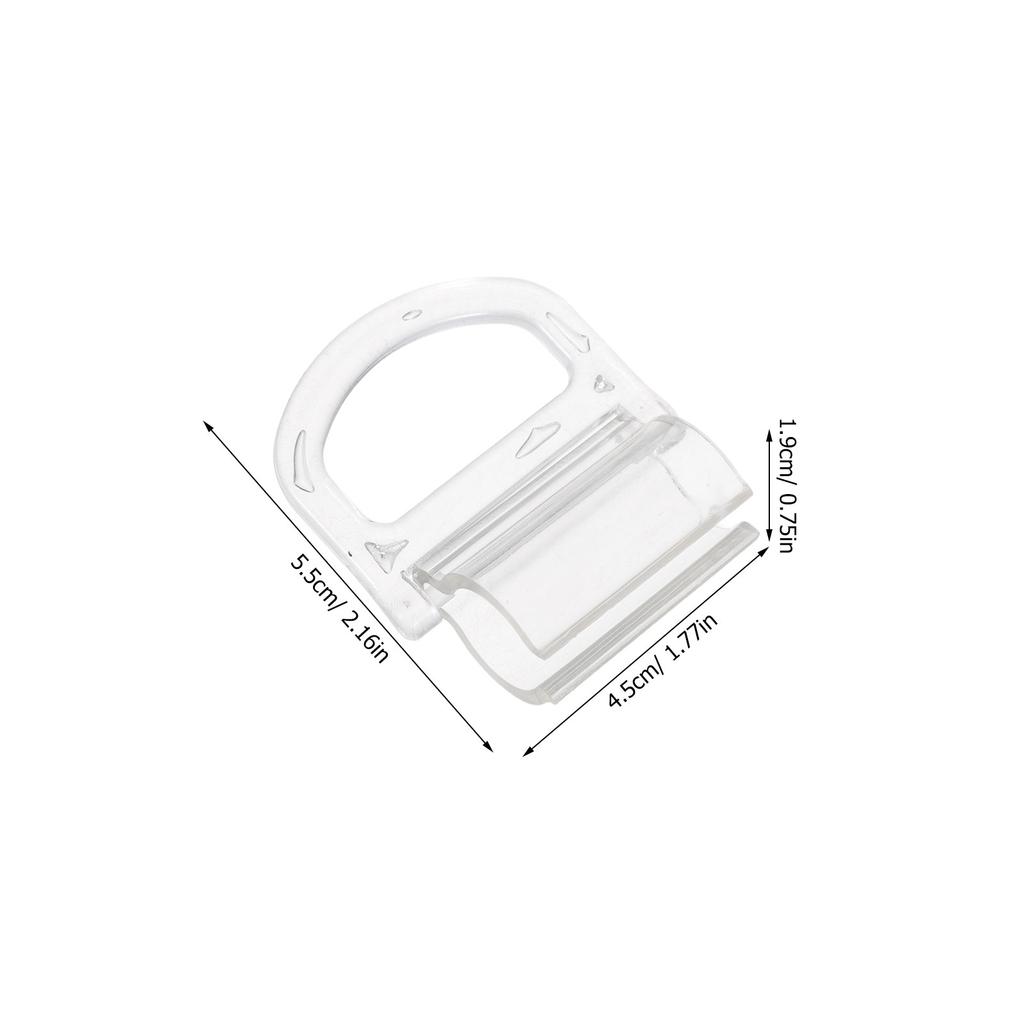 4Pcs Cordless Shade Lift Handle Clear Plastic Bottom Rail Pull for Honeycomb Cellular Shades Replacement Blind Lifting Clip 15Mm