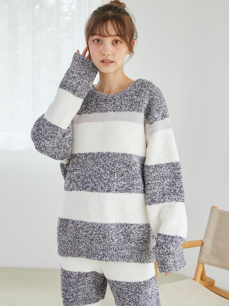 Gelato Pique Powder Melange Border Pullover PWNT245038PNKF