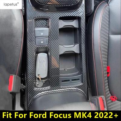 Mittelkonsolen-Getränkehalter-Panel Aufkleber Dekoration Abdeckung Zierleiste ABS Karbonfaser Zubehör für Ford Focus MK4 - 2025