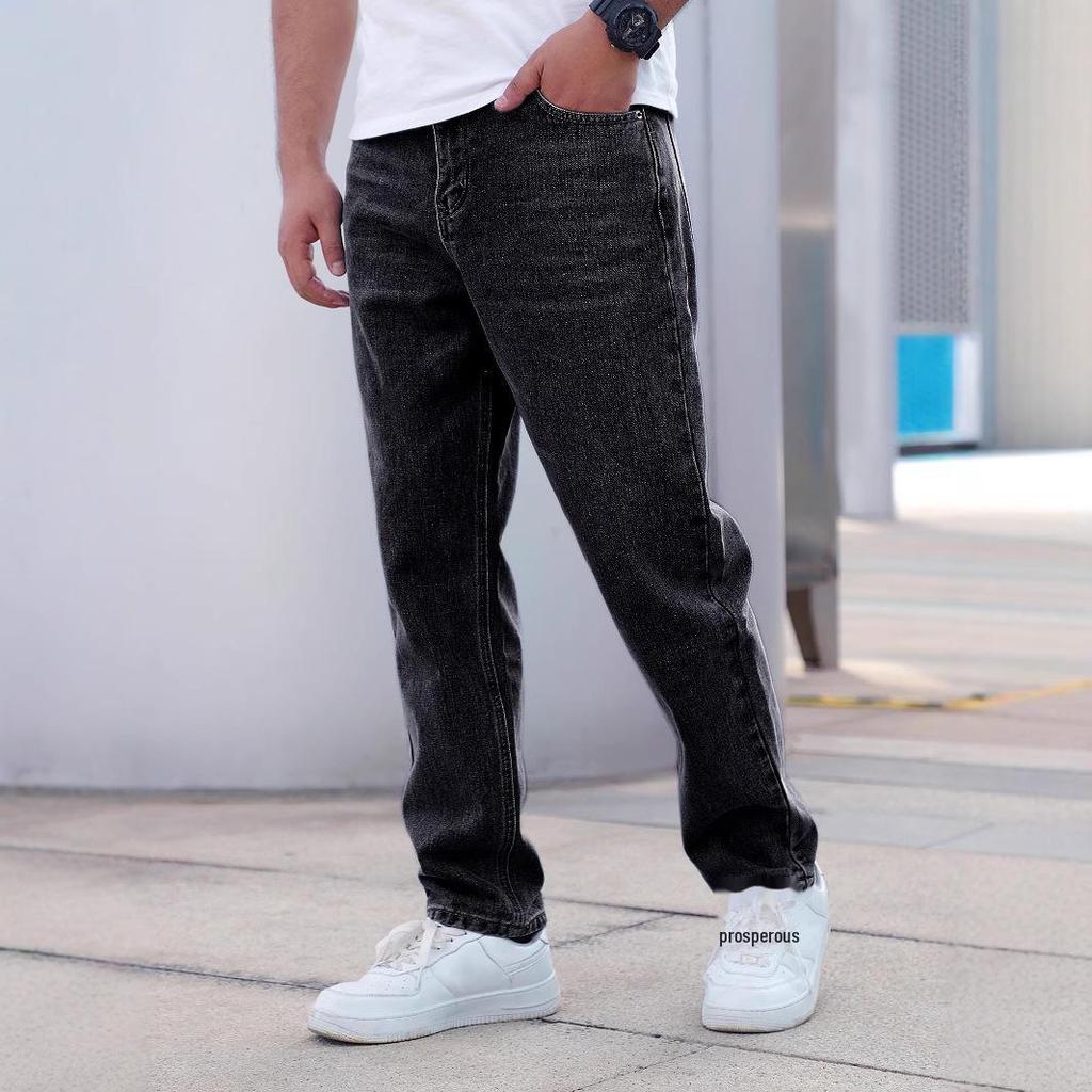 Men's Casual Tall Loose Straight Jeans - High-end & Trendy