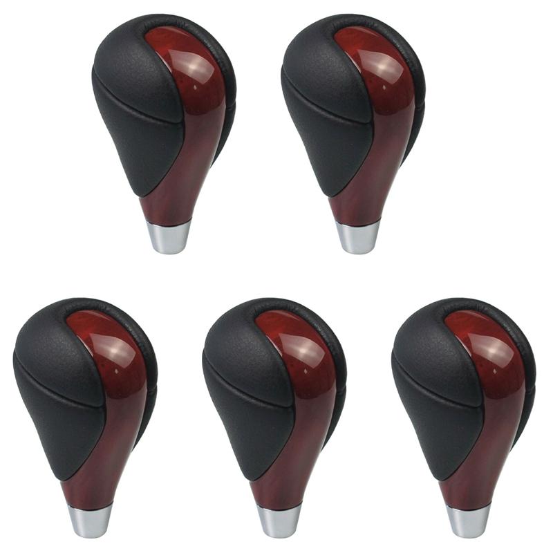 5X Red Leather Automatic Transmission Gear Shift Knob For Lexus ES Is RX GS Gear Head High Quality