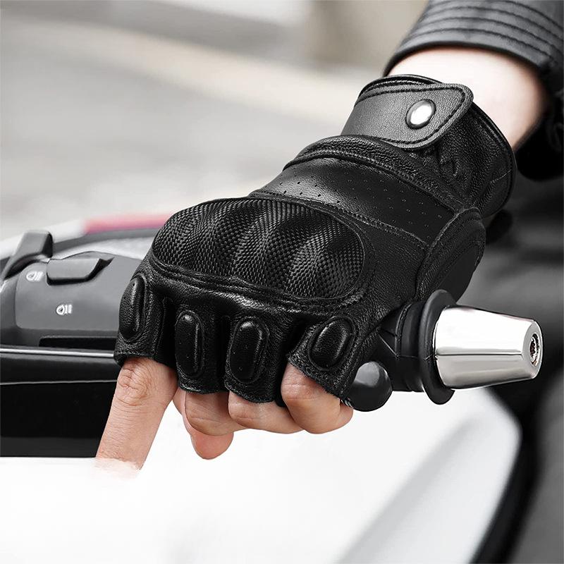 New Half Finger Cycling Gloves Hard Shell Anti Collision and Anti Slip Outdoor Sports Motorcycle Gloves Training Tactical Gloves