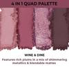 Nykaa Cosmetics Eyes On Me! 4 In 1 Quad Eyeshadow Palette - Wine & Dine
