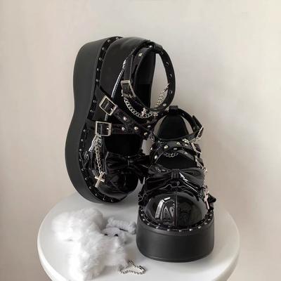 Single Shoes Women's  Heightening Style Uniform Mary Jane Shoes Sweet Cool Platform Lolita Skirt with JK Japanese