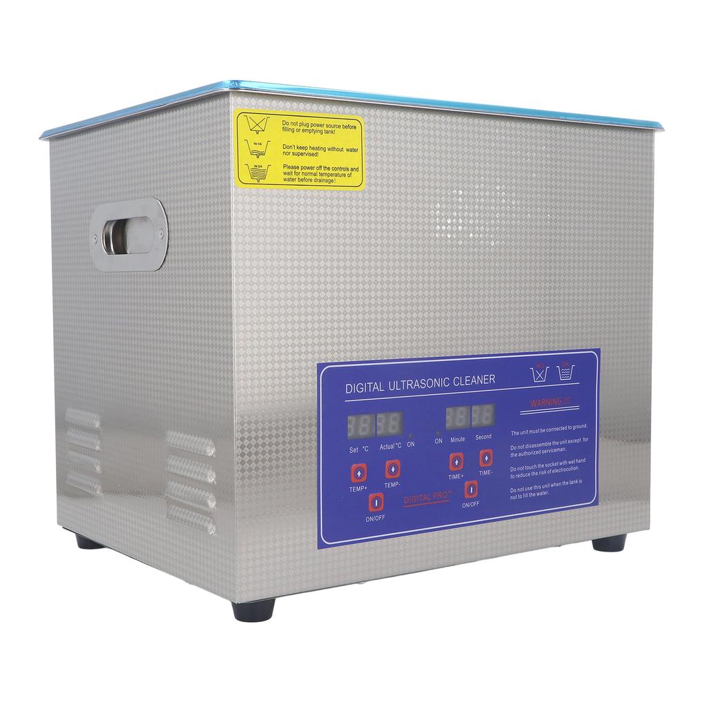 Ultraschallreiniger 10L 240W 40KHz Edelstahlreinigungsmaschine mit Heizung und Timer EU-Stecker AC200-240V 50Hz