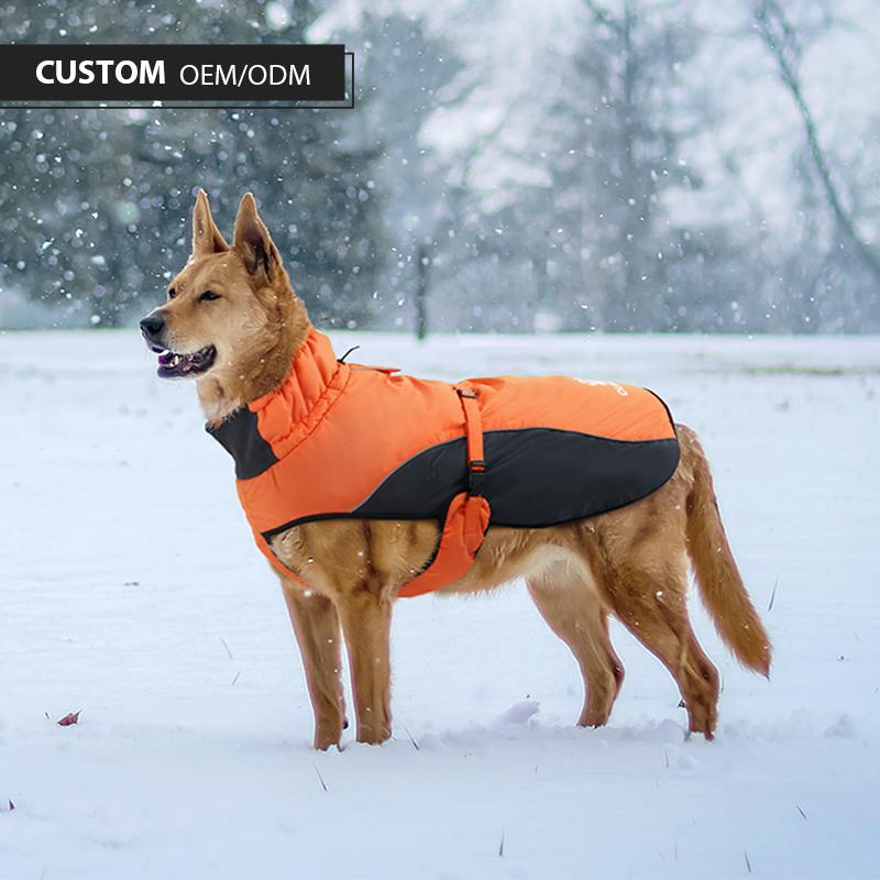 High Quality Reflective Harness Waterproof Heated Pattern Dog Coat Dog Clothes Winter Pet Dog Jacket