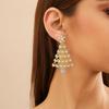 2Pc New Fashion Christmas Tree Colorful Earrings Women's Christmas New Year Party Festival Premium Pearl Earrings Jewelry