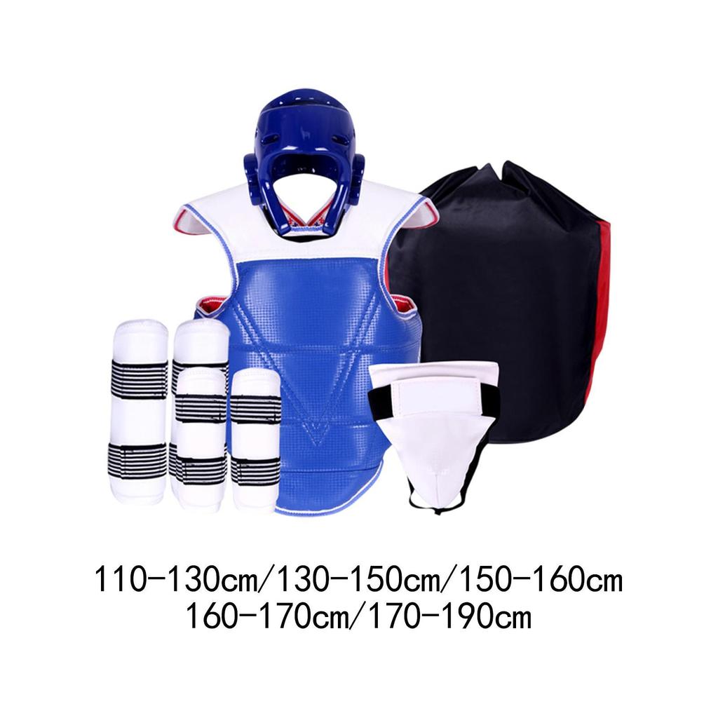 Gear for Taekwondo And Karate, 5-piece Set, Professional Quality, Padded, Adjustable, Sandals,