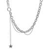 2025 New Star Stacked Pendant Titanium Steel Link Chain Punk Clavicle Necklace Sweater Chain Accessories Women Perfect